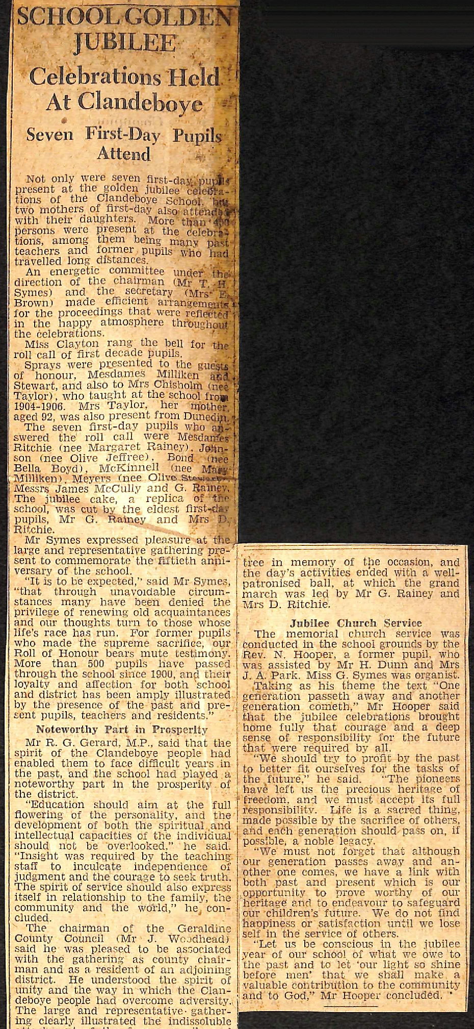 School Golden Jubilee: Celebrations Held At Clandeboye, Seven First-Day Pupils Attend