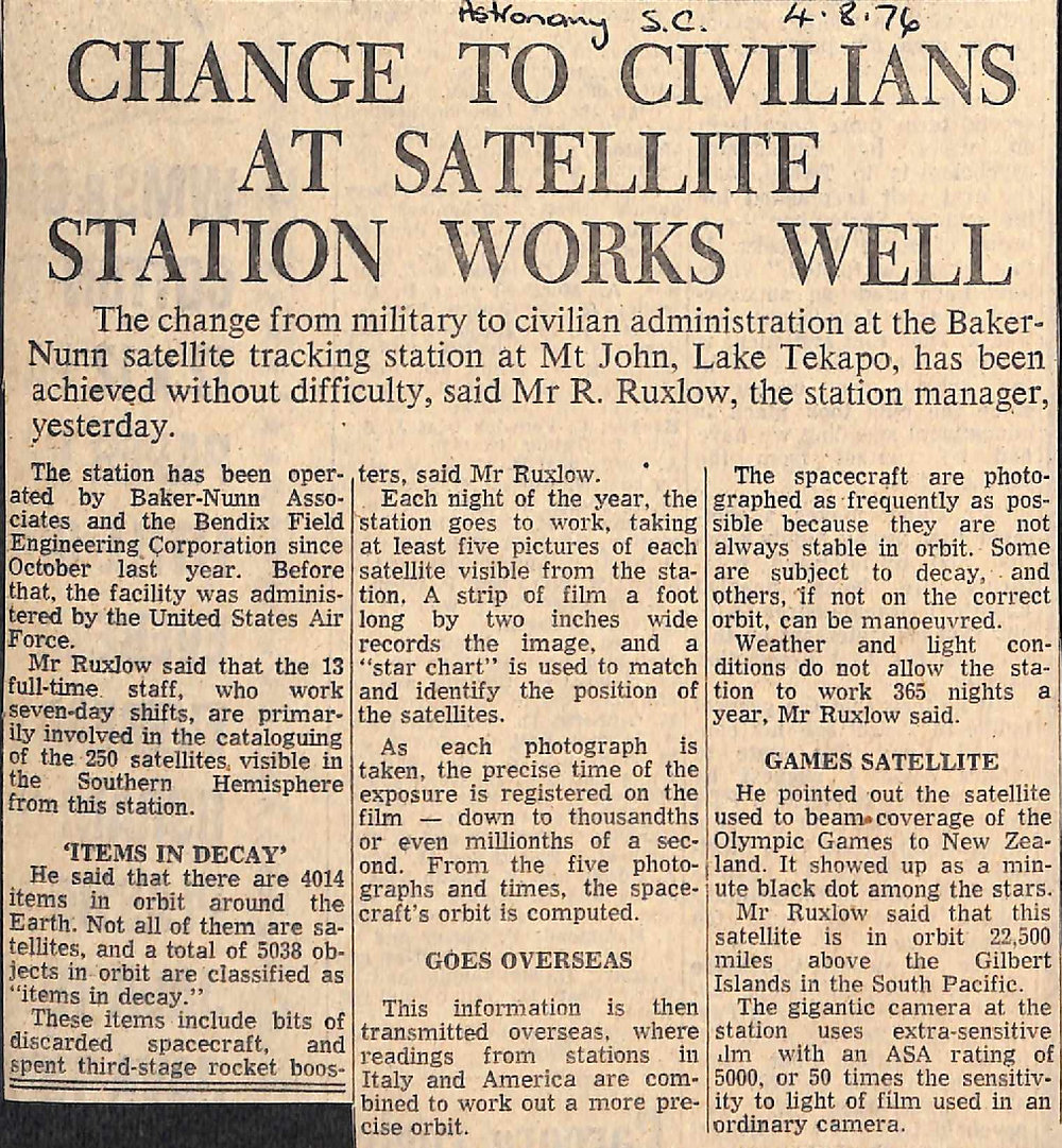 Change to civilians at satellite station works well