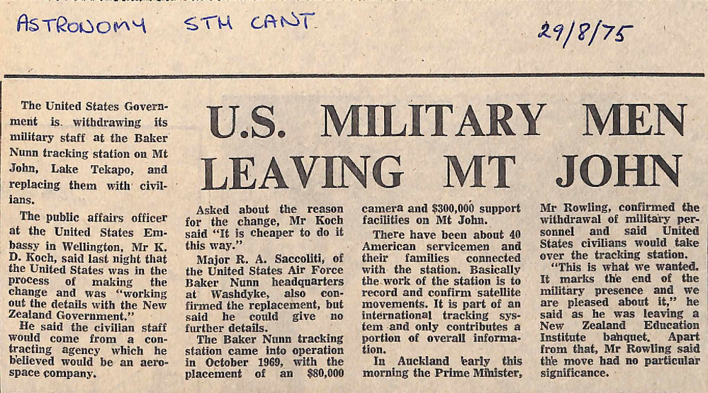US military men leaving Mt John