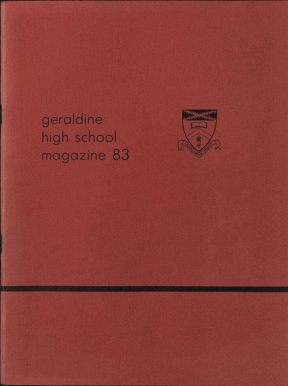 Geraldine High School magazine 1983