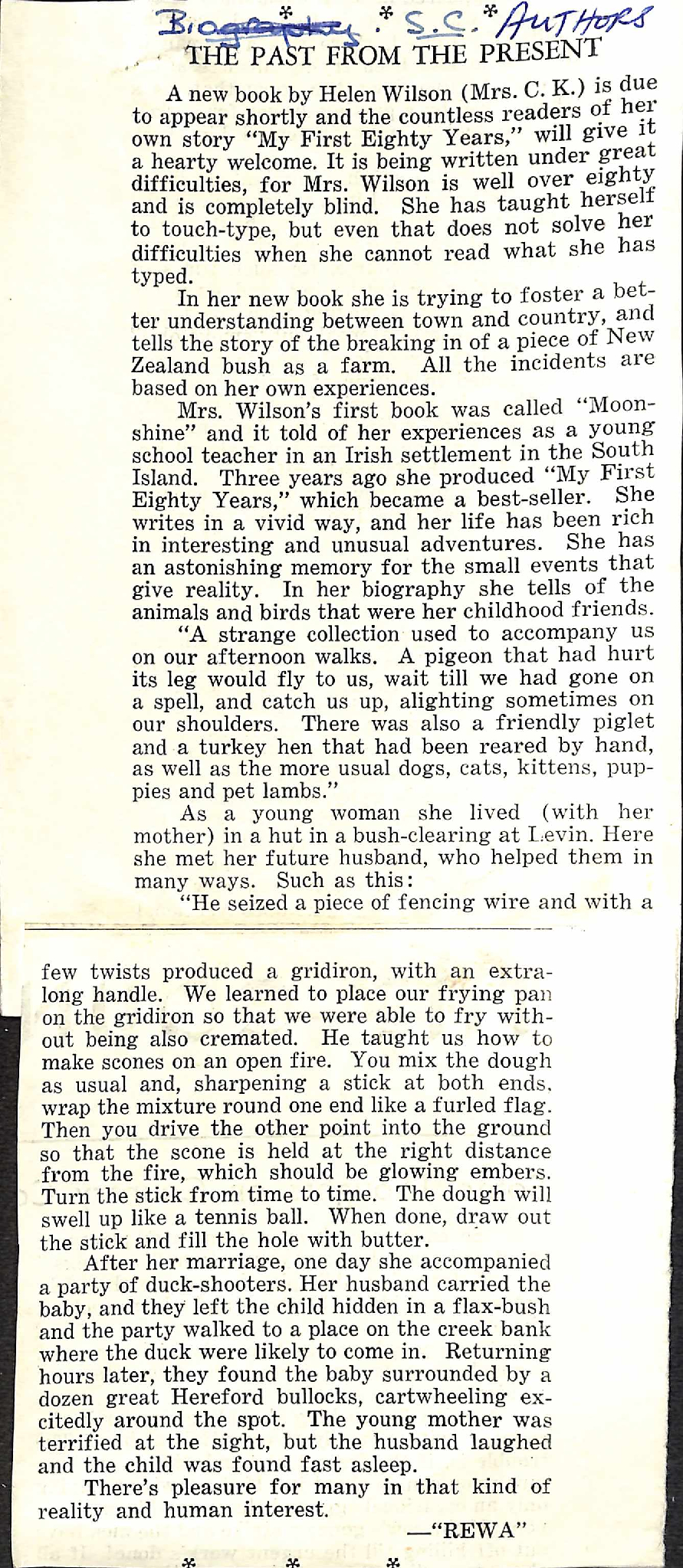 The Past From The Present