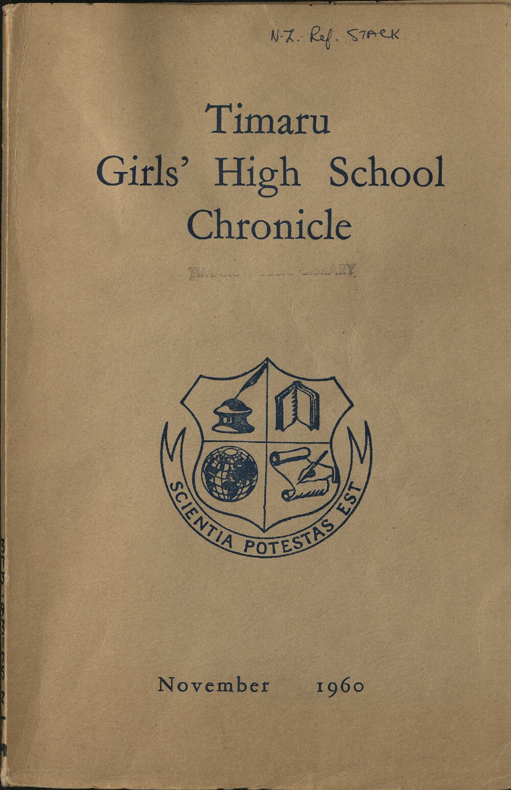 Timaru Girls' High School Chronicle 1960