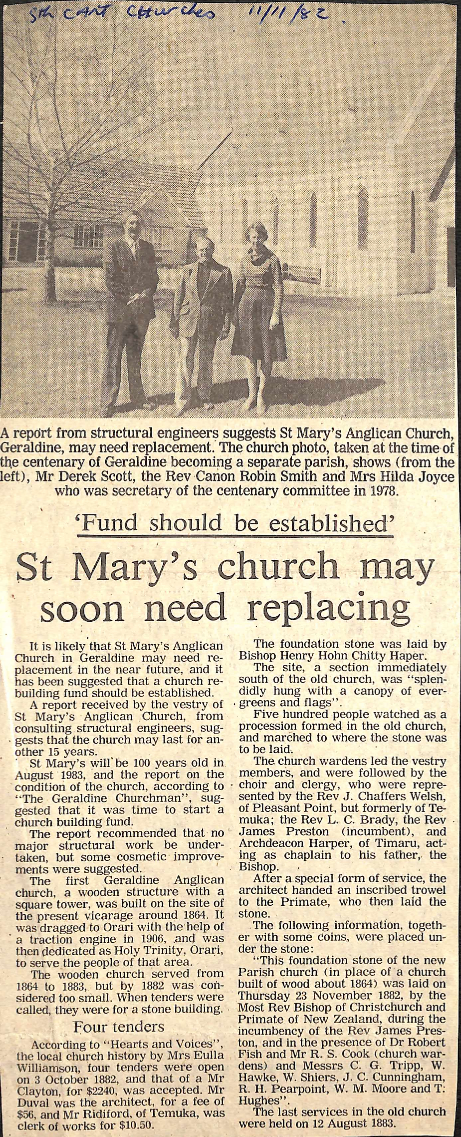  'Fund should be established', St Mary's church may soon need replacing