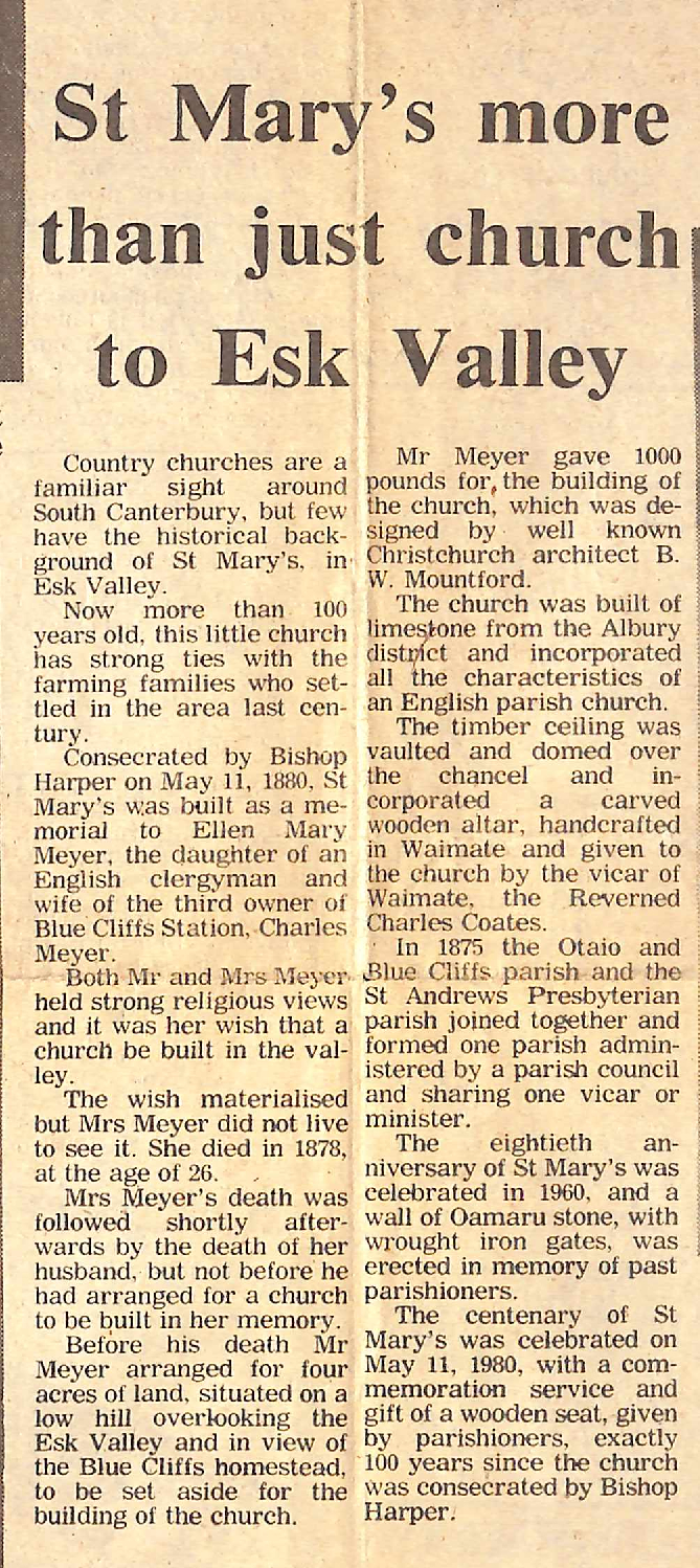 St Mary's more than just church to Esk Valley