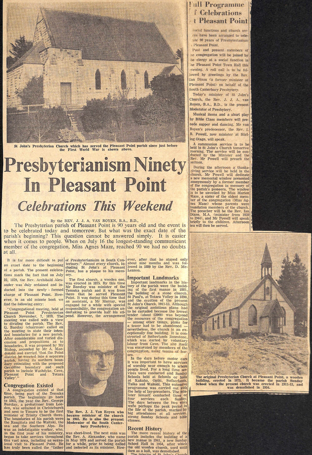 Presbyterianism Ninety In Pleasant Point, Celebrations This Weekend