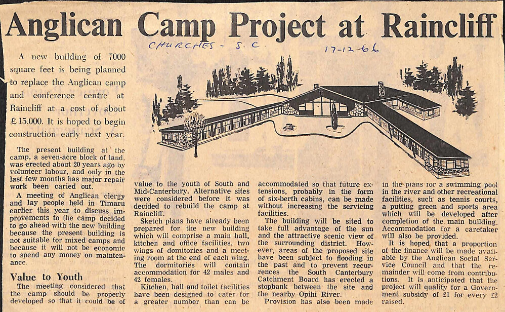 Anglican Camp Project at Raincliff