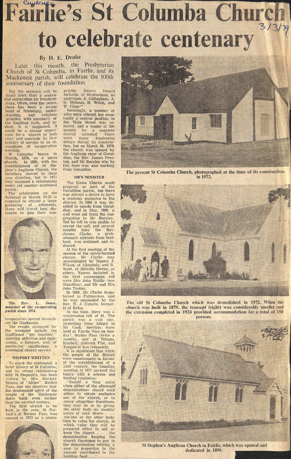 Fairlie's St Columba Church to celebrate centenary