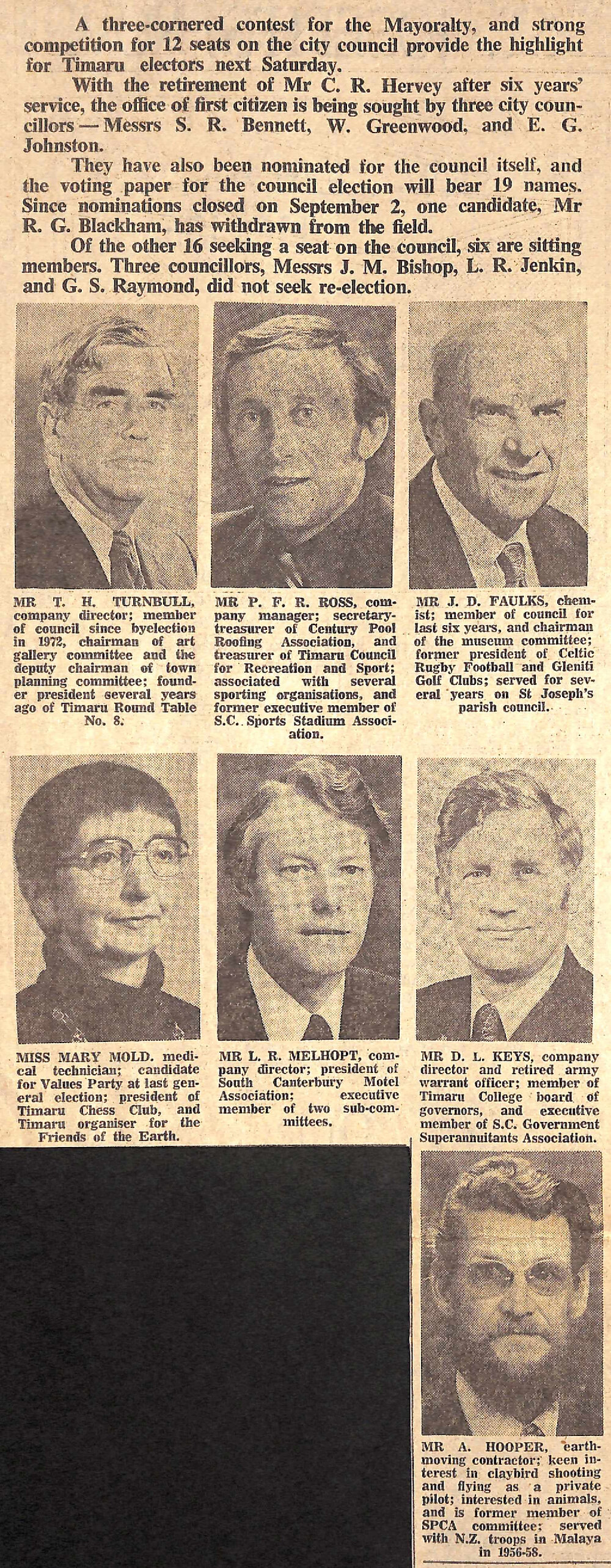 Timaru Mayoral-Council Candidates