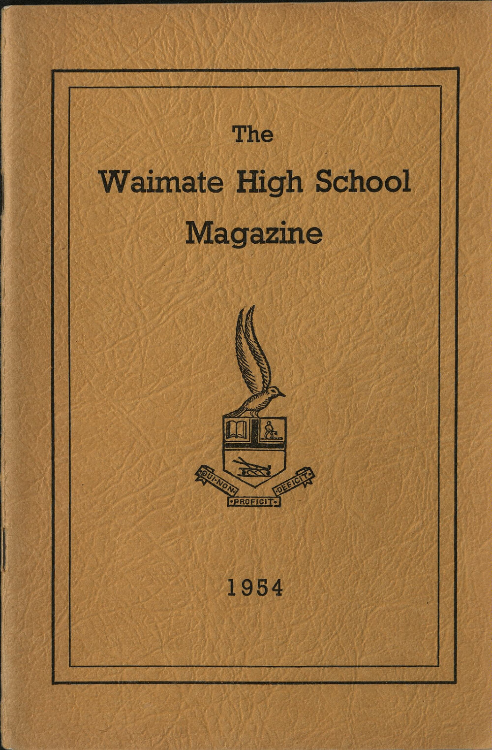 The Waimate High School magazine 1954