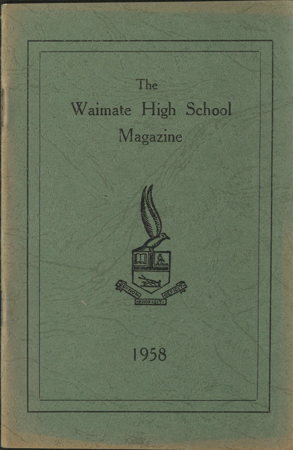 The Waimate High School magazine 1958
