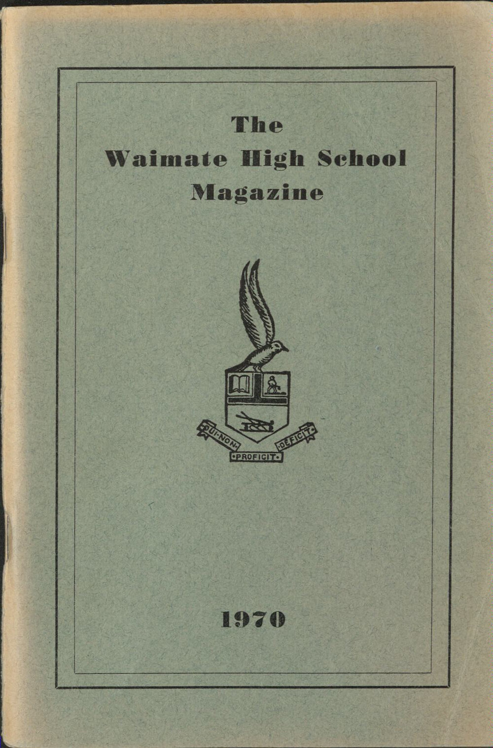 The Waimate High School magazine 1970