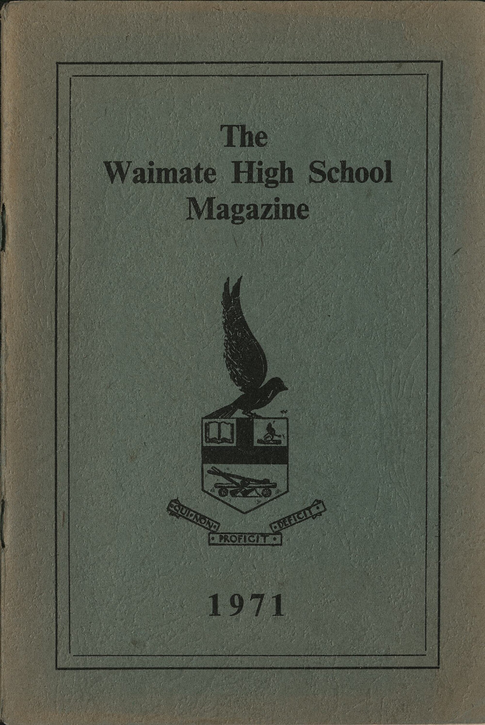 The Waimate High School magazine 1971