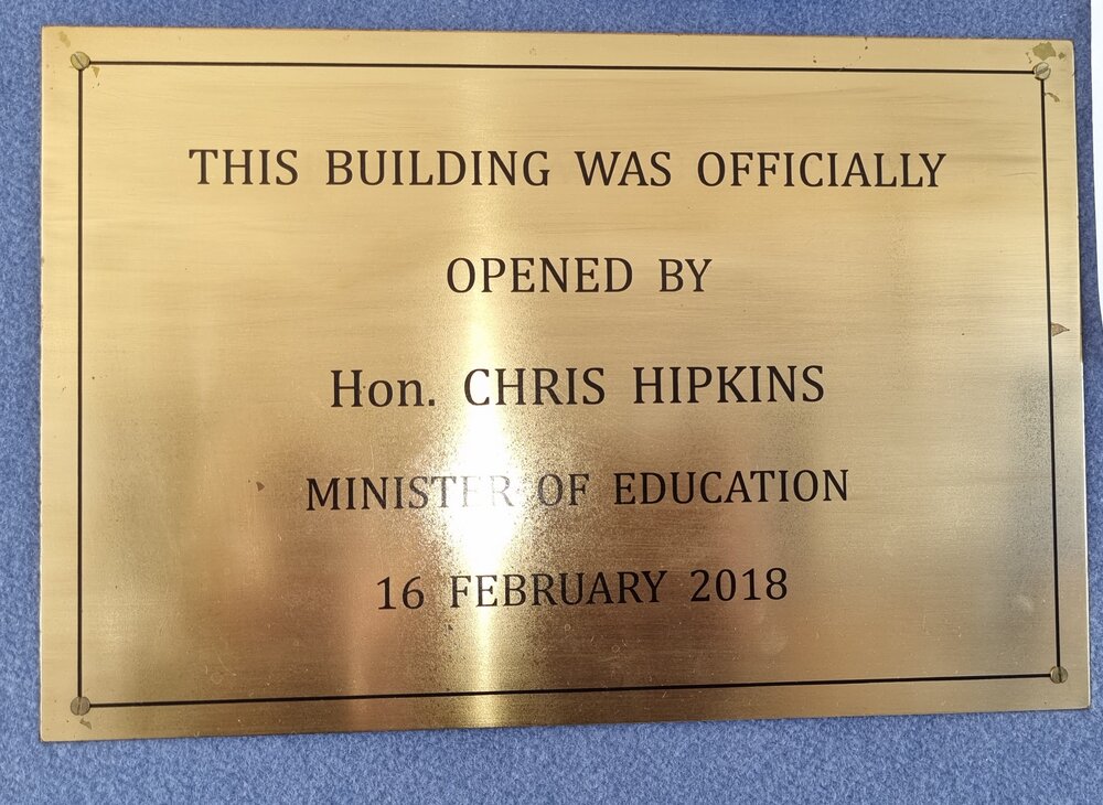 Arts Building Opening plaque TGHS