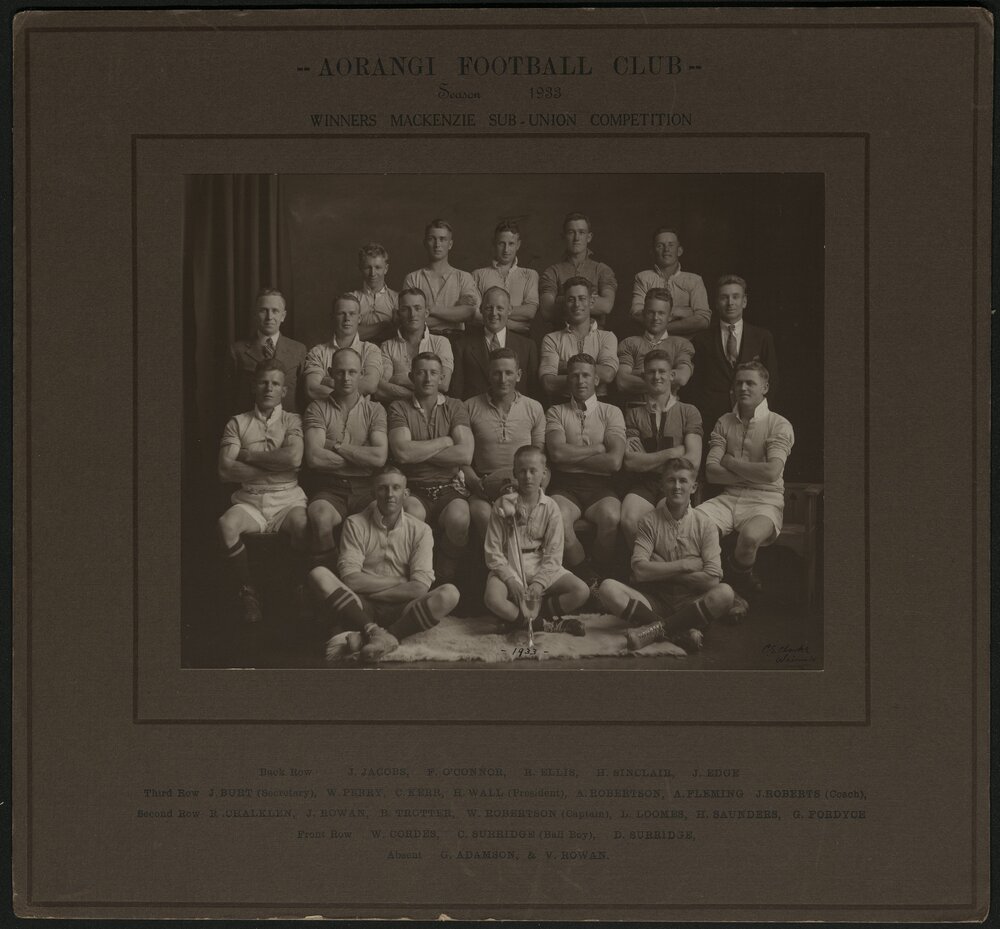 Aorangi Football Club 1933