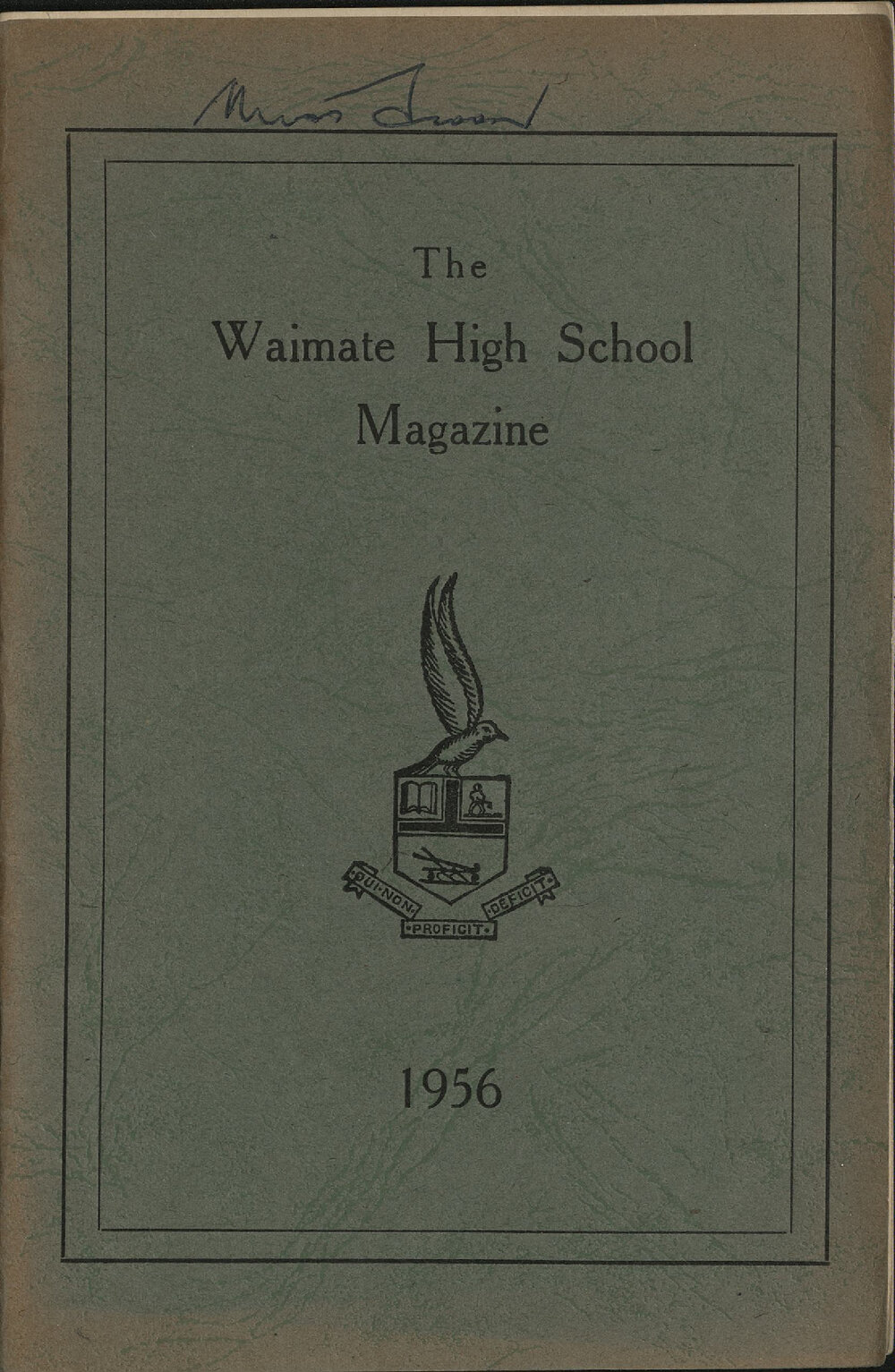 The Waimate High School magazine 1956