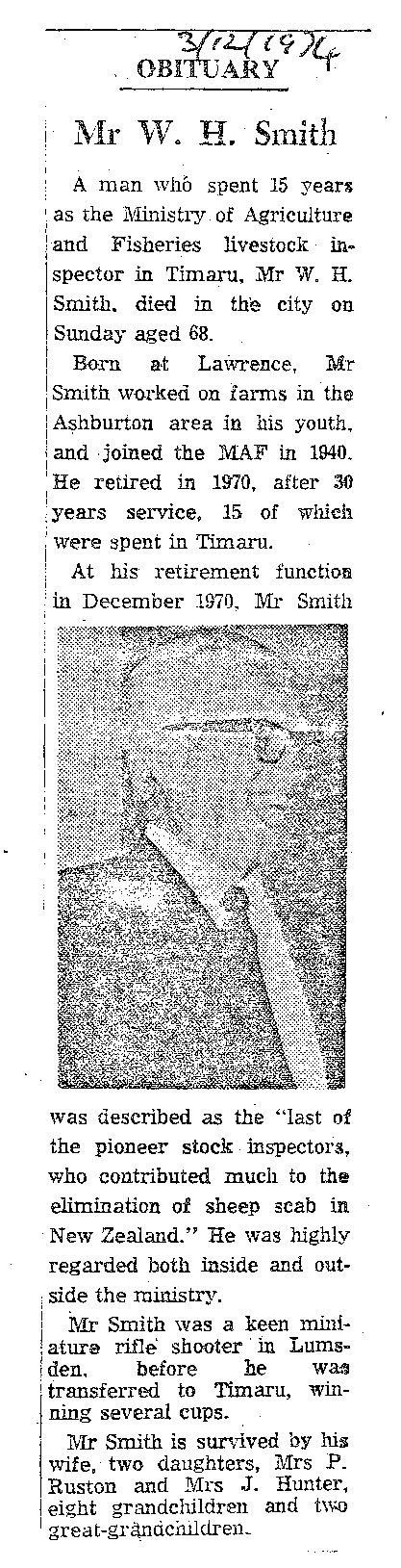 Obituary: Mr W H Smith