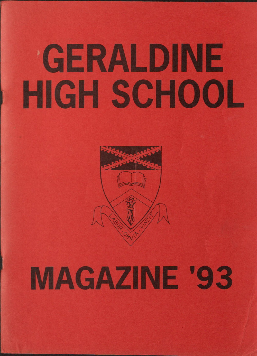 Geraldine High School magazine 1993