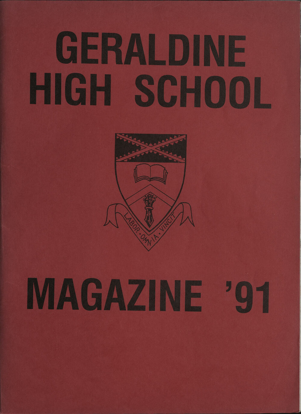 Geraldine High School magazine 1991