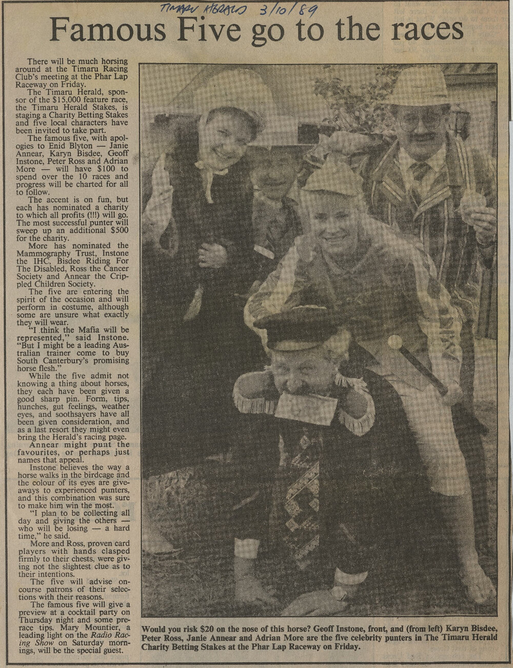 Famous Five go to the races