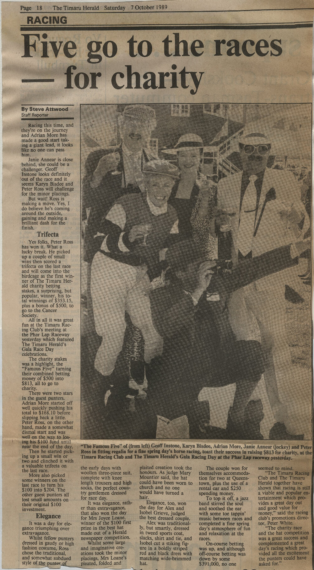 Famous Five go to the races - for charity