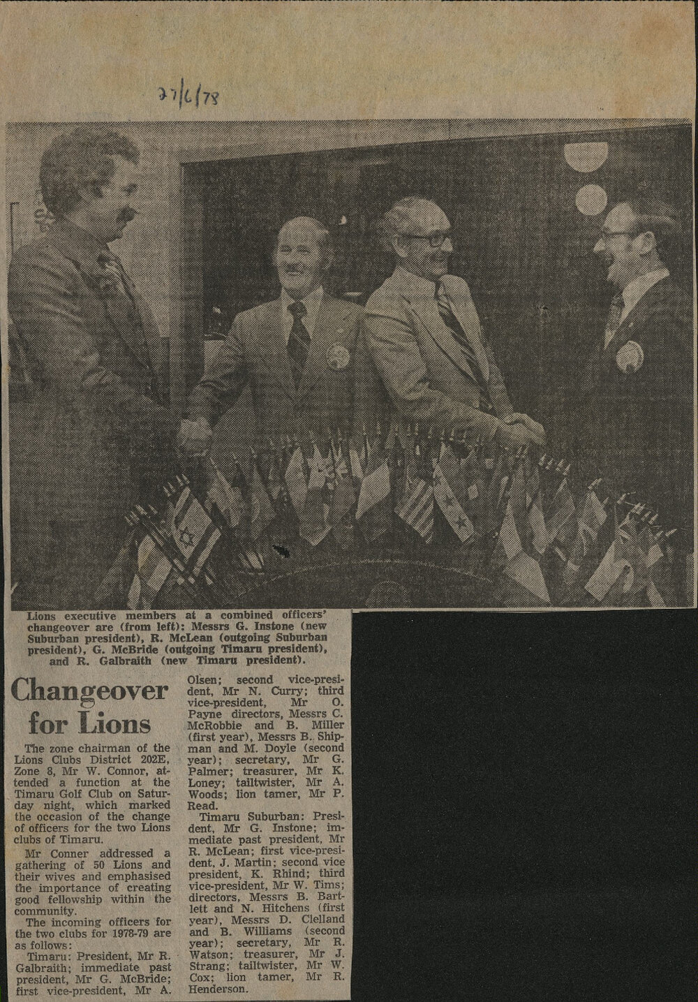 Changeover for Lions