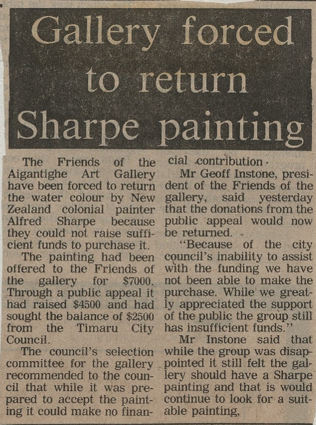 Gallery forced to return Sharpe painting