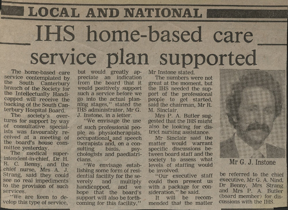 IHS home-based care service plan supported