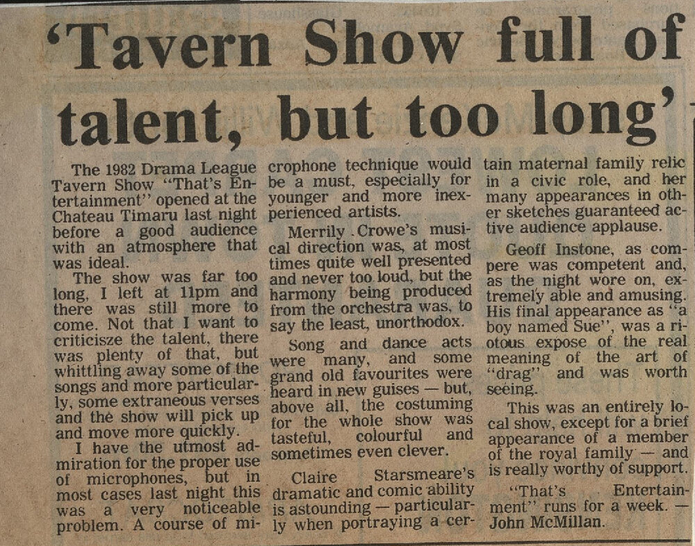 'Tavern Show full of talent, but too long'