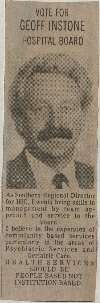 Vote Geoff Instone Hospital Board