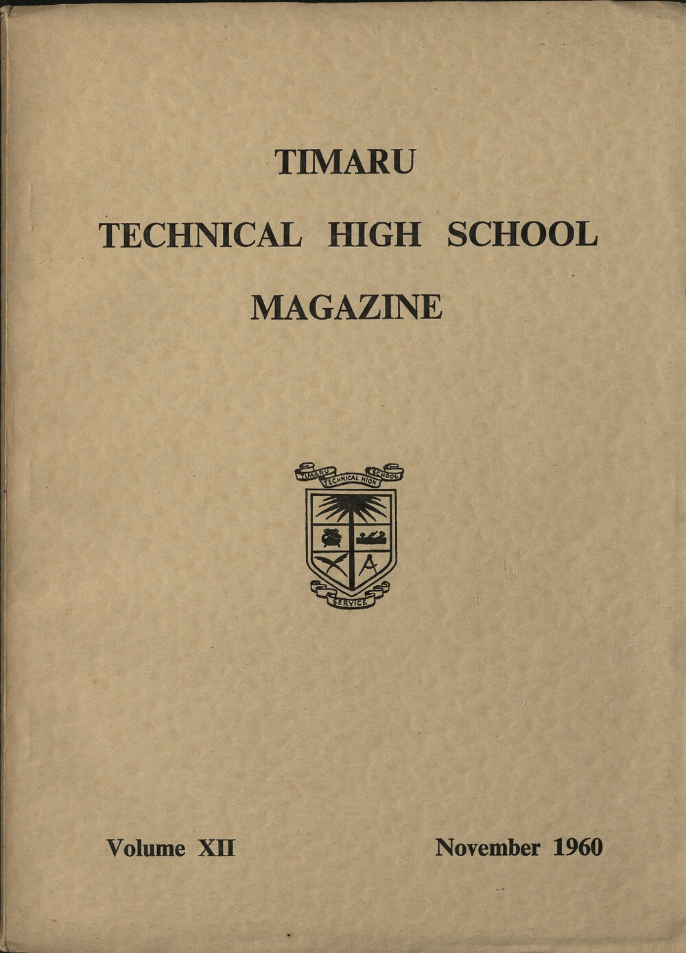 Timaru Technical High School magazine 1960