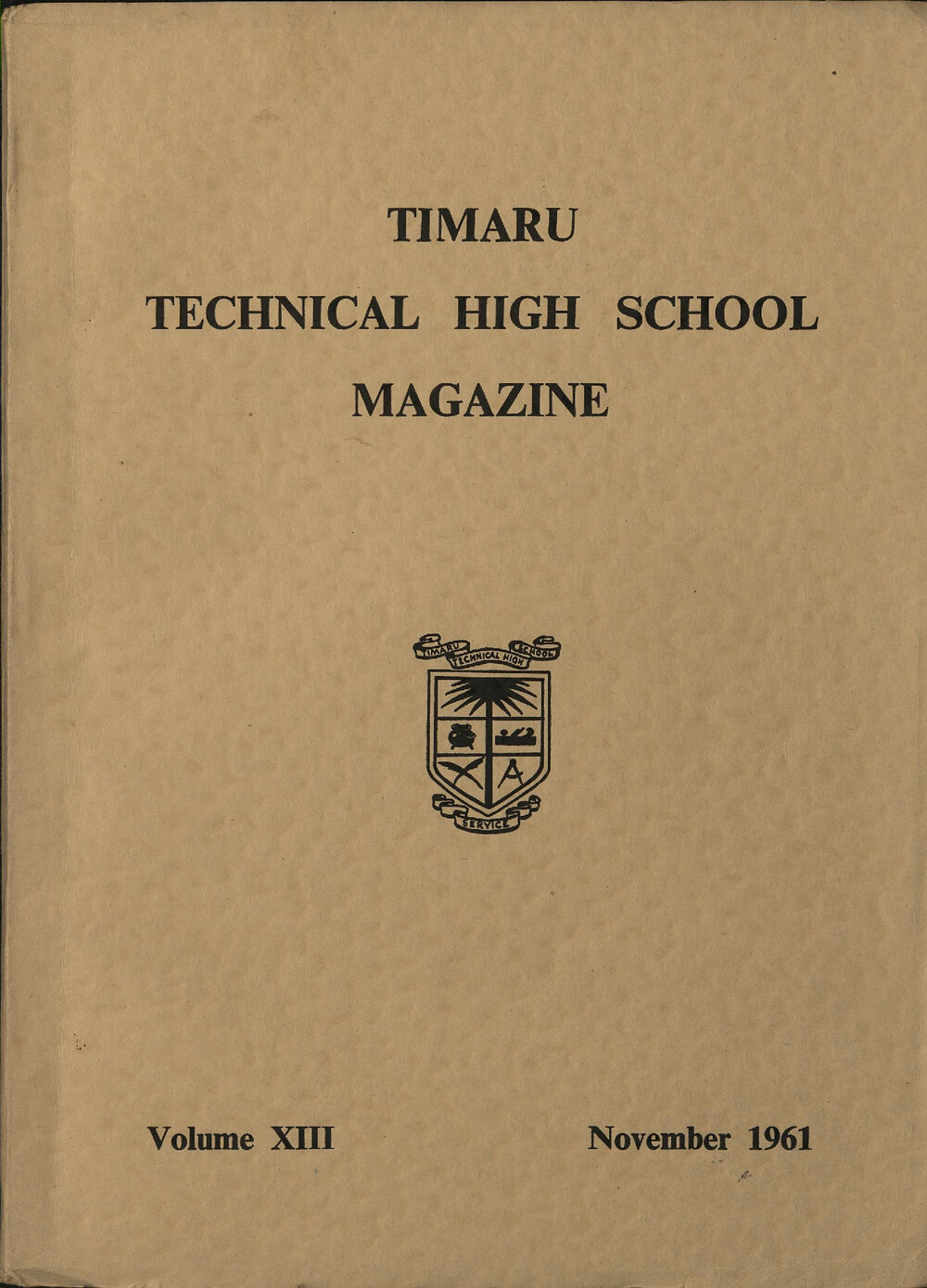 Timaru Technical High School magazine 1961