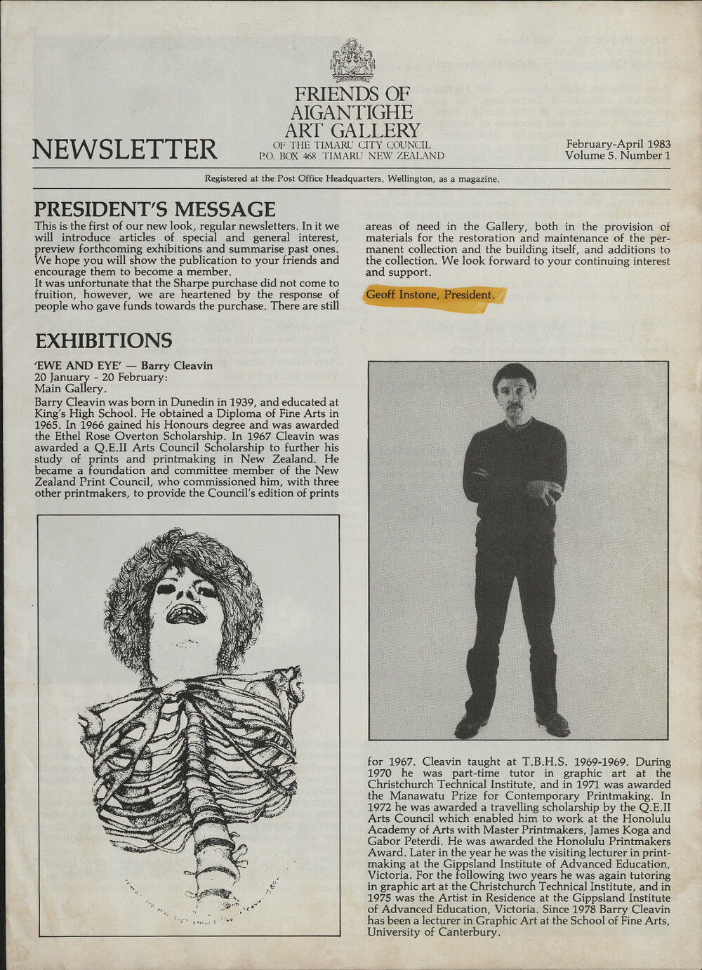 Friends of the Aigantighe Newsletter Feb-Apr 1983