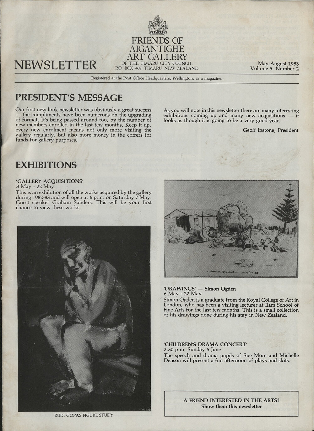 Friends of the Aigantighe Newsletter May-August 1983