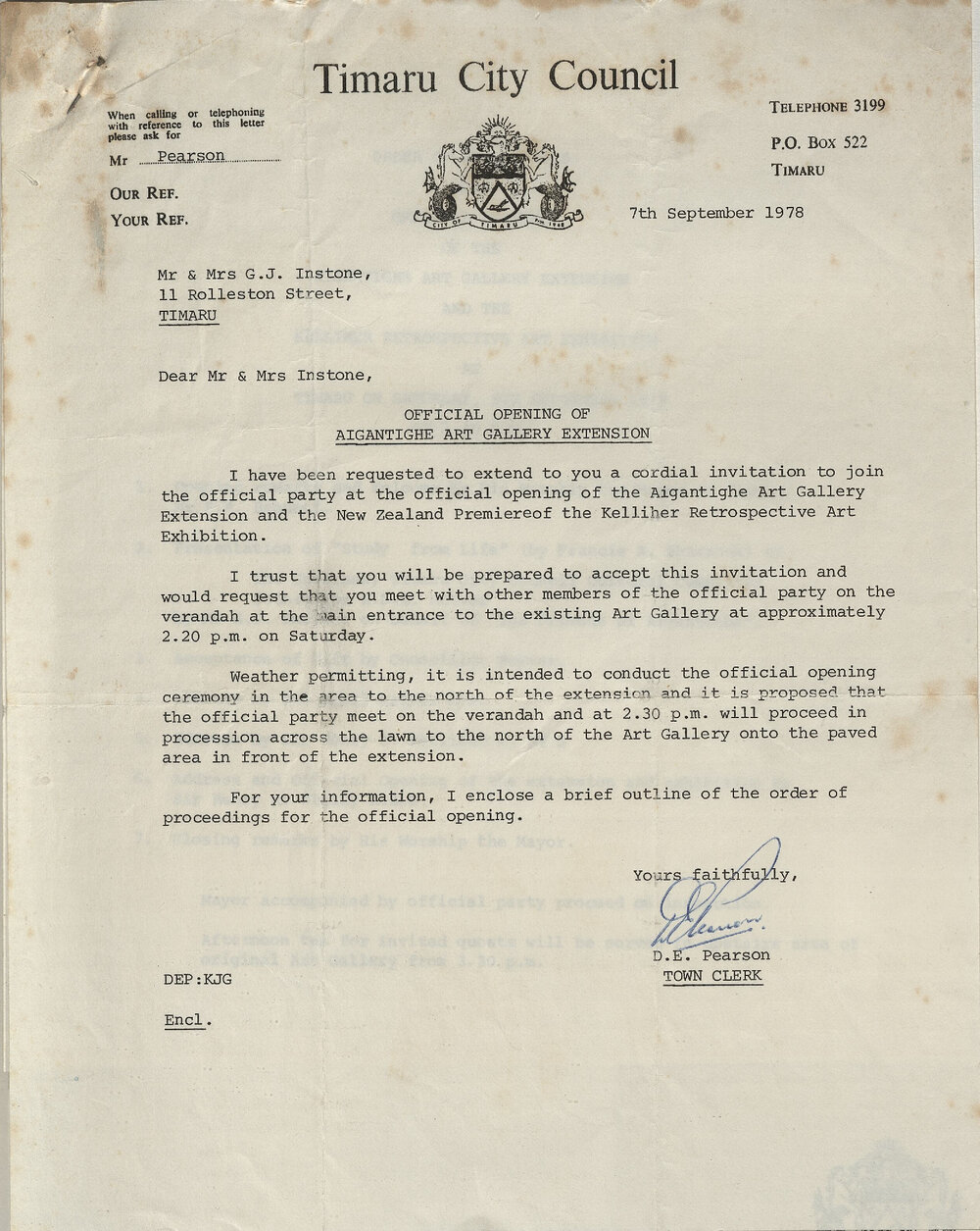 Invitation to the Official Opening of the Aigantighe Art Gallery Extension