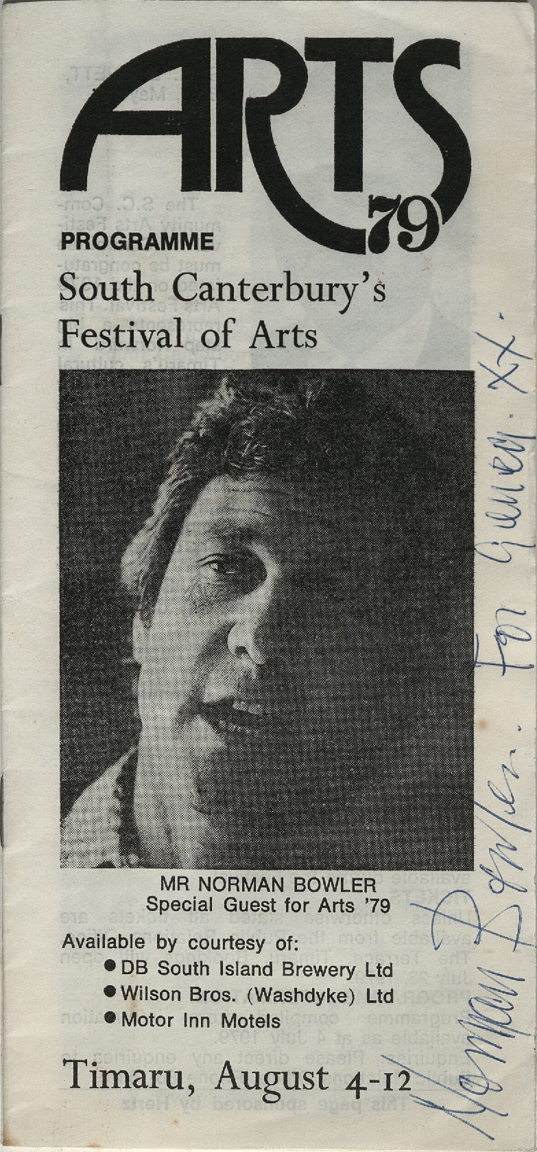 Arts 79 Programme: South Canterbury's Festival of Arts