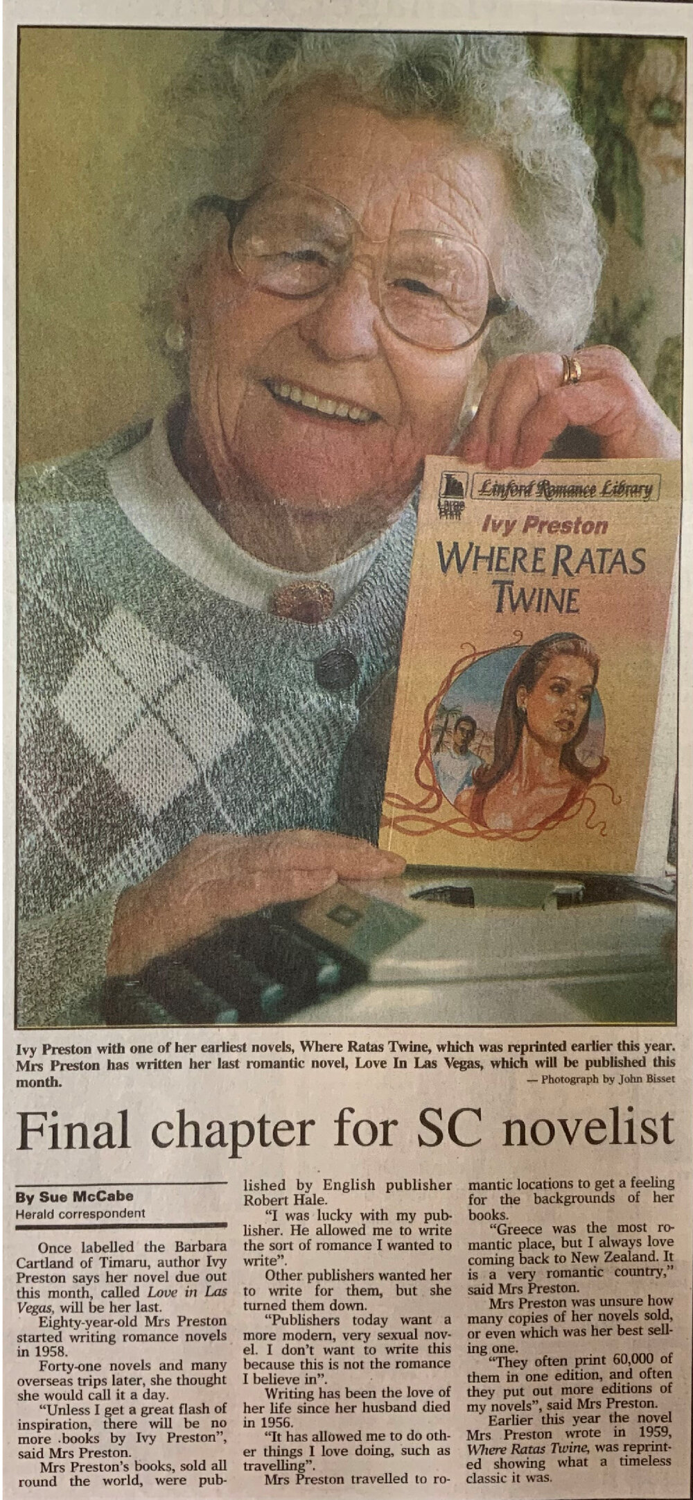 Final chapter for SC novelist