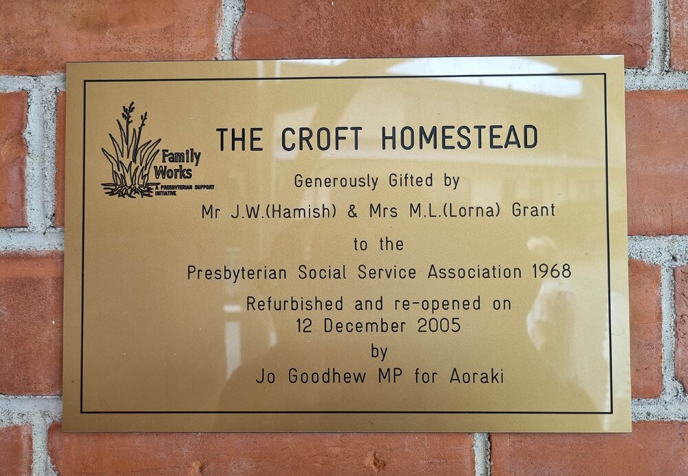 The Croft Homestead refurbishment and re-opening plaques