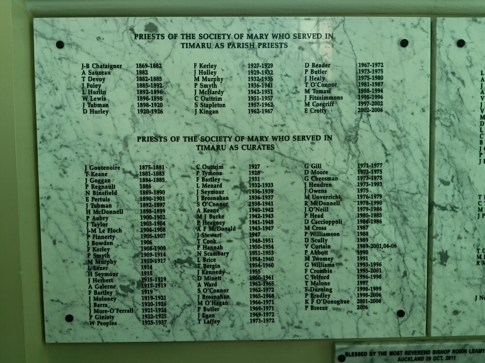 Sacred Heart Basilica priests service plaques