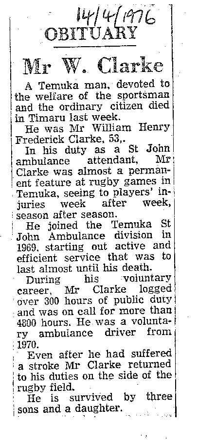 Obituary: Mr W Clarke