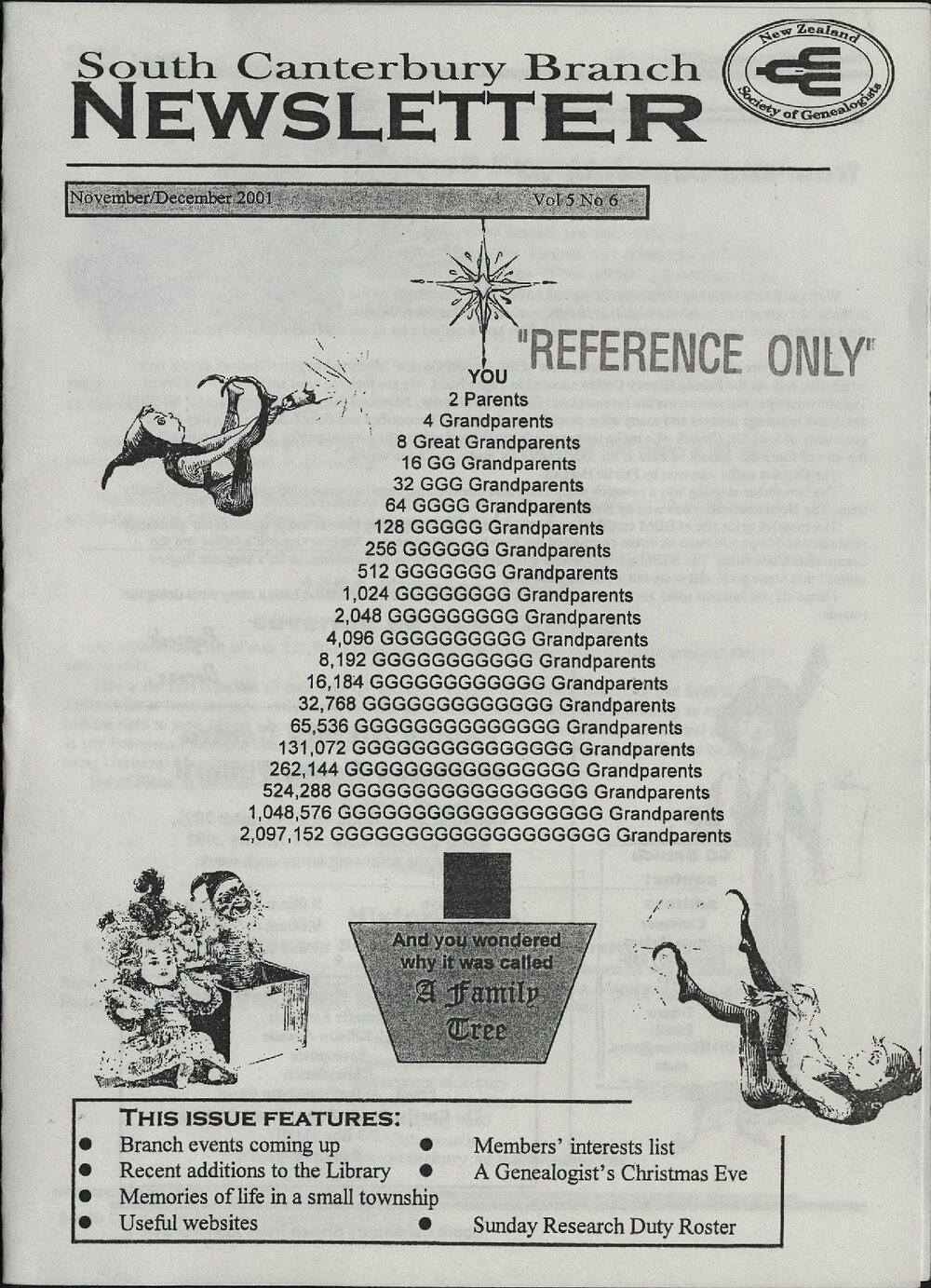South Canterbury Branch Newsletter November/December 2001 Vol 5 No 6