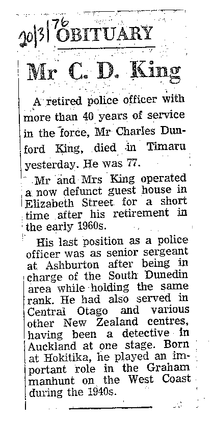 Obituary: Mr C D King