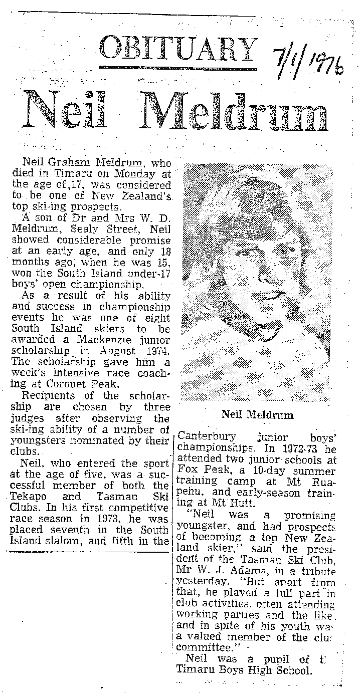 Obituary: Neil Meldrum