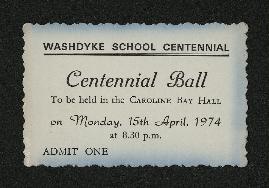 Washdyke School Centennial Ball ticket