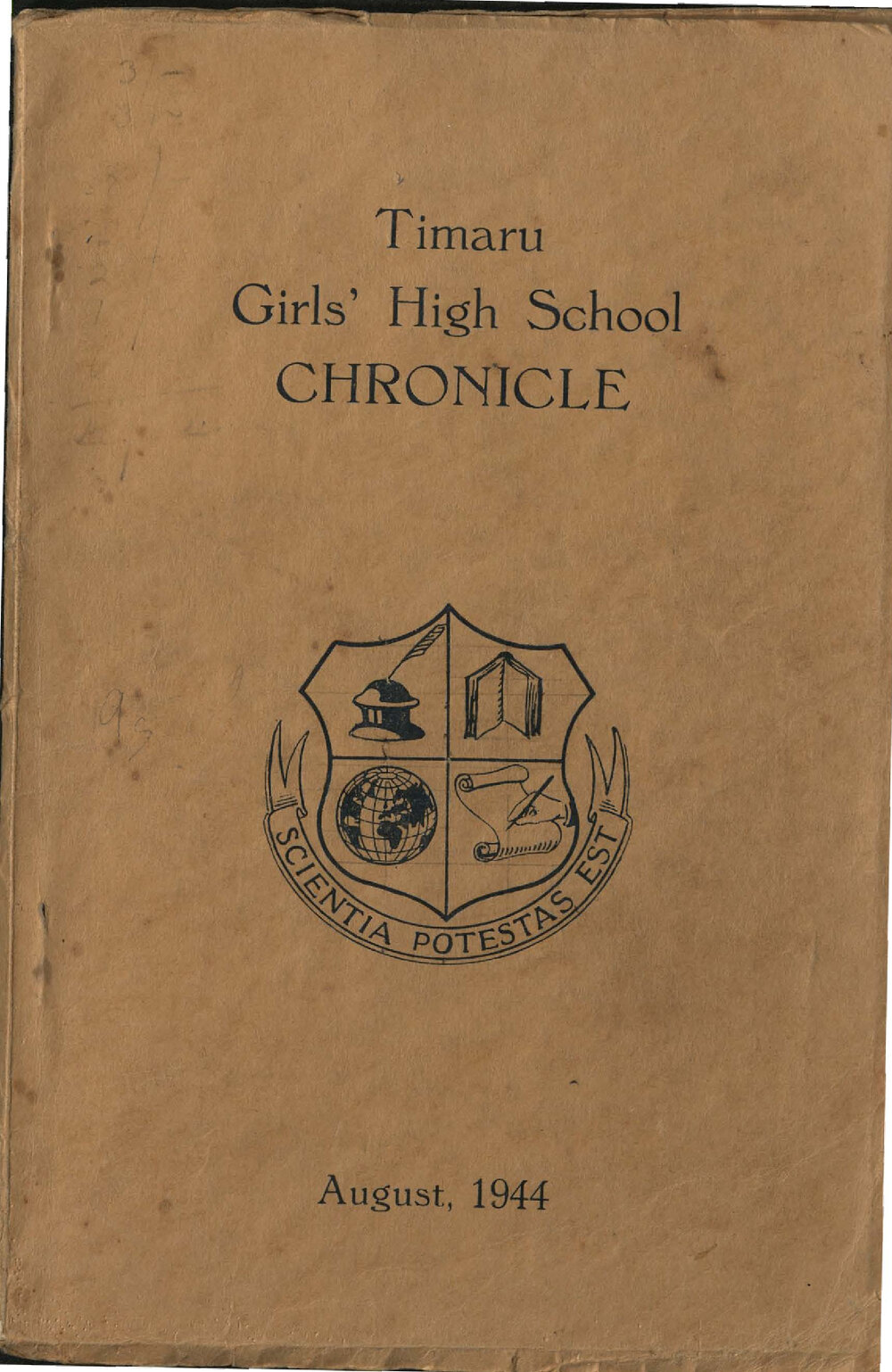 Timaru Girls' High School Chronicle 1944: August 1944