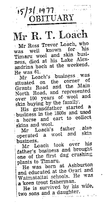 Obituary: Mr R T Loach