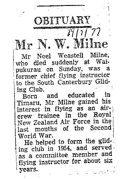 Obituary: Mr N W Milne