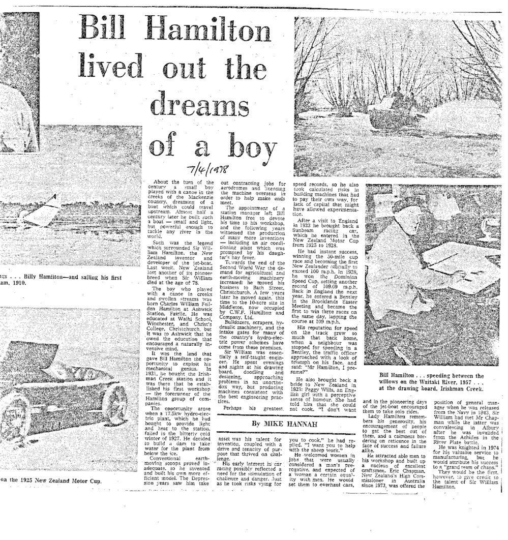 Obituary: Bill Hamilton lived out the dreams of a boy