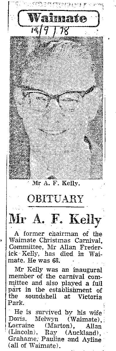 Obituary: Mr A F Kelly