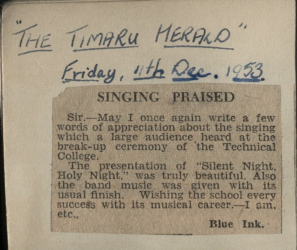 Letter to the editor: Singing praised