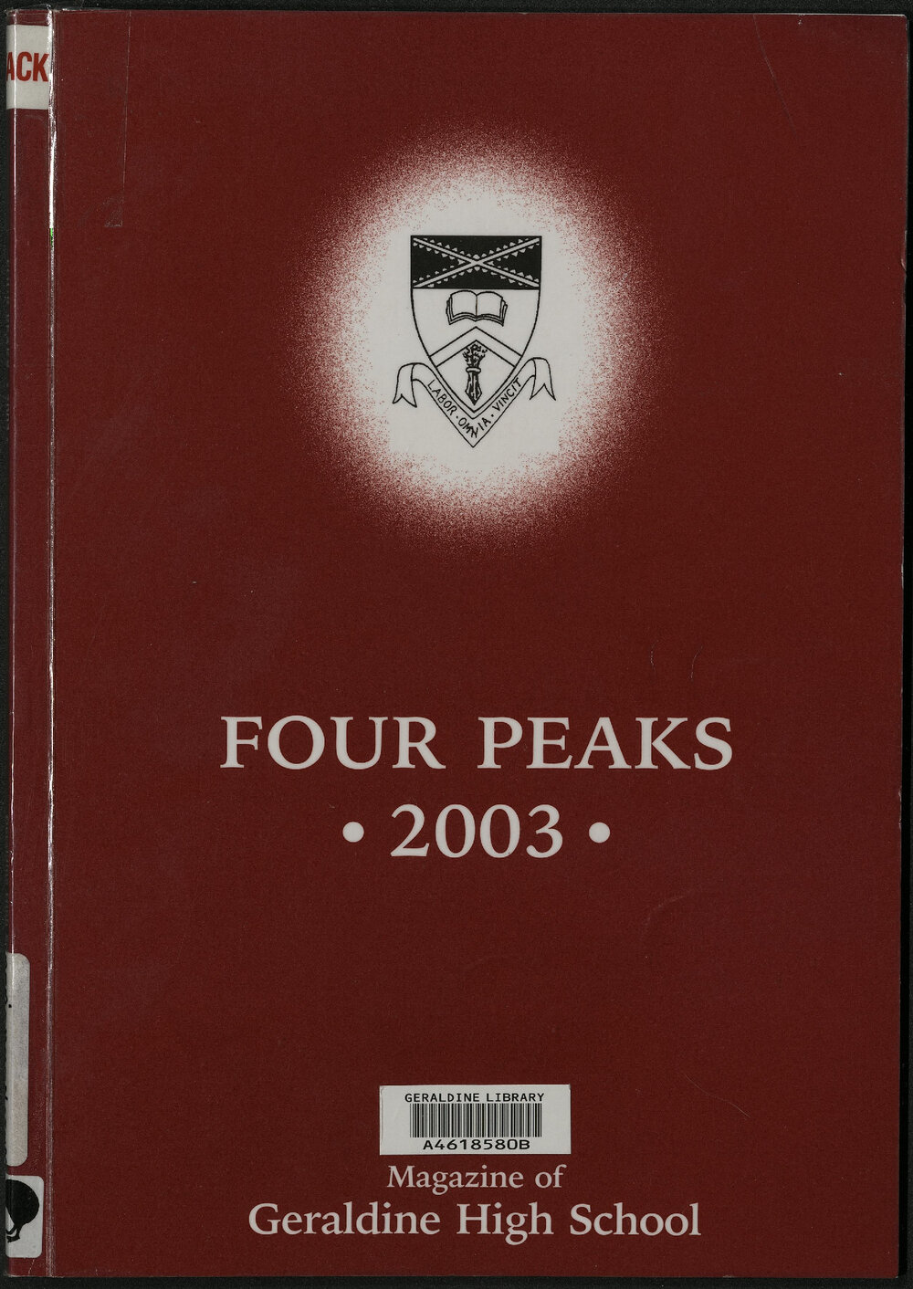 Geraldine High School magazine 2003